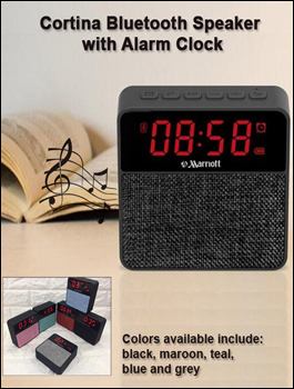 Cortina Bluetooth Speaker with an Alarm Clock